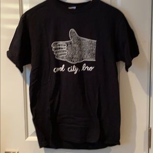 Vancouver based black tee with neighborhoods